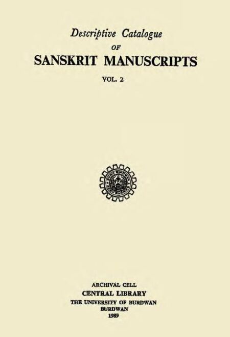 Descriptive Catalogue of Sanskrit Manuscripts, v.02